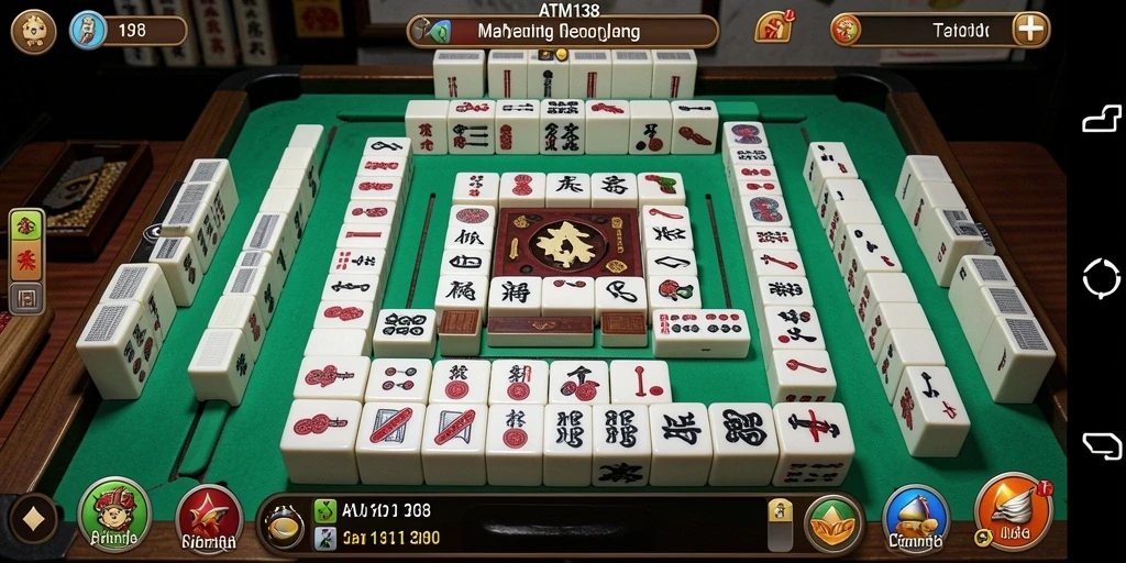 Tampilan gameplay Mahjong yang mengasyikkan di ATM138.