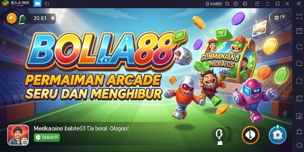 Screenshot gameplay BOLA88 yang menunjukkan keseruan bermain arcade.