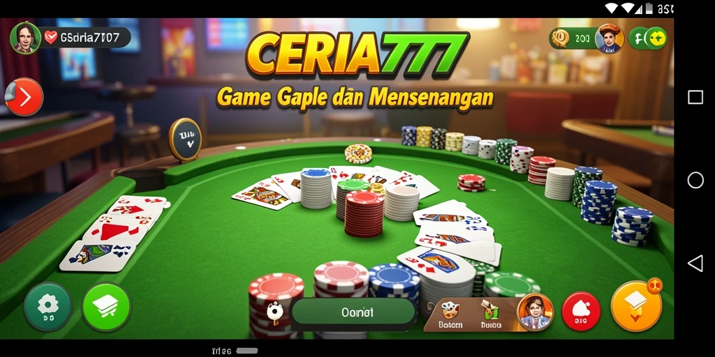 Tampilan gameplay CERIA777 dalam suasana bermain Gaple yang menarik.