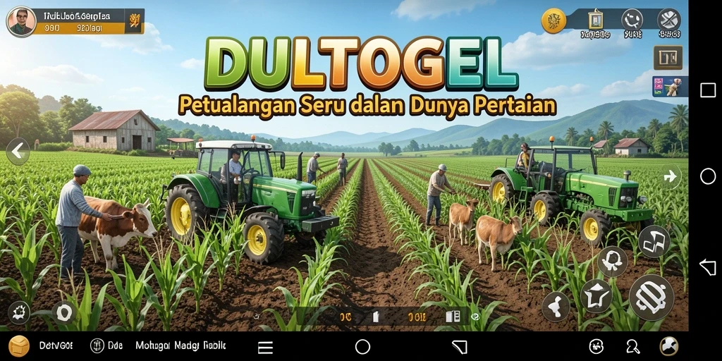 Tangkapan layar DULTOGEL menampilkan aktivitas bertani yang seru dan menyenangkan.