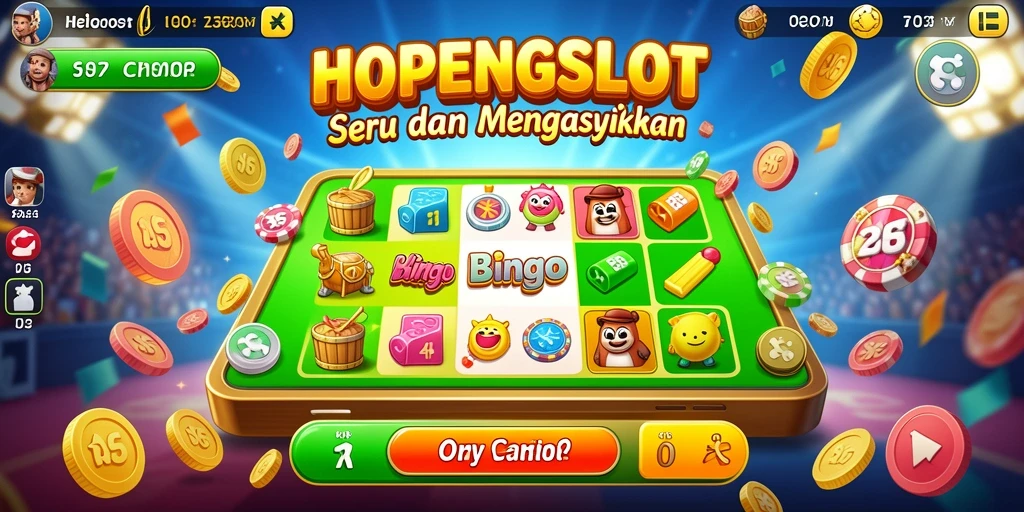 Tampilan gameplay HOPENGSLOT yang menarik saat bermain Bingo.