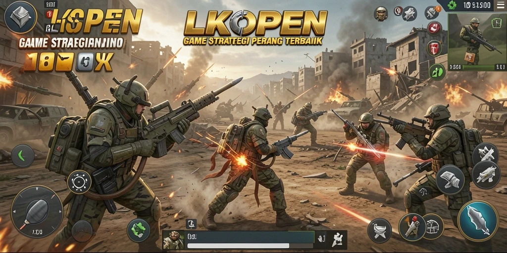 Tampilan aksi mendebarkan dari gameplay LKOPEN yang strategis.