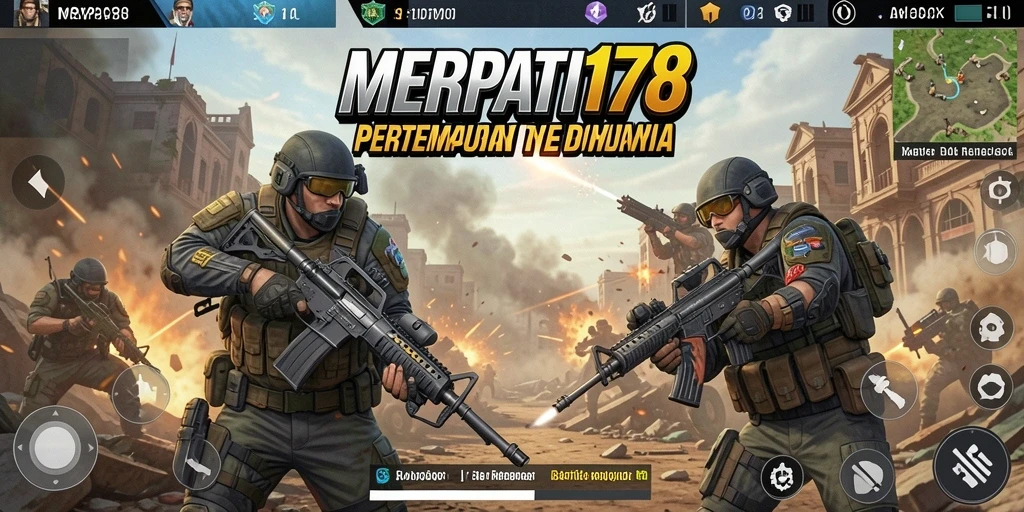 Tampilan aksi seru dalam gameplay Battle Royale MERPATI178.