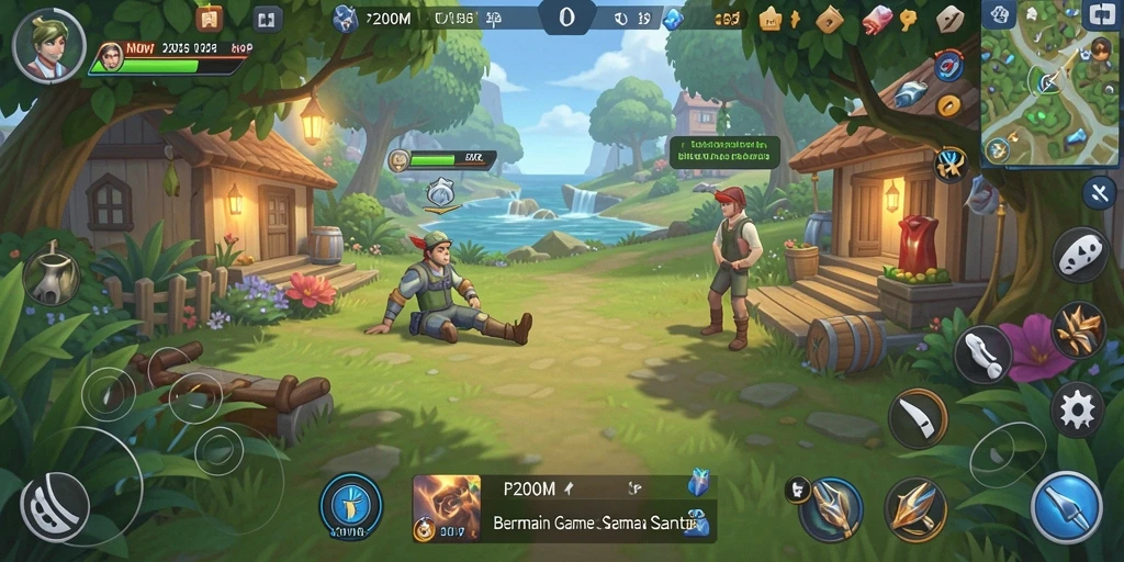 Tangkapan layar utama P200M menampilkan gameplay seru dan interaktif.