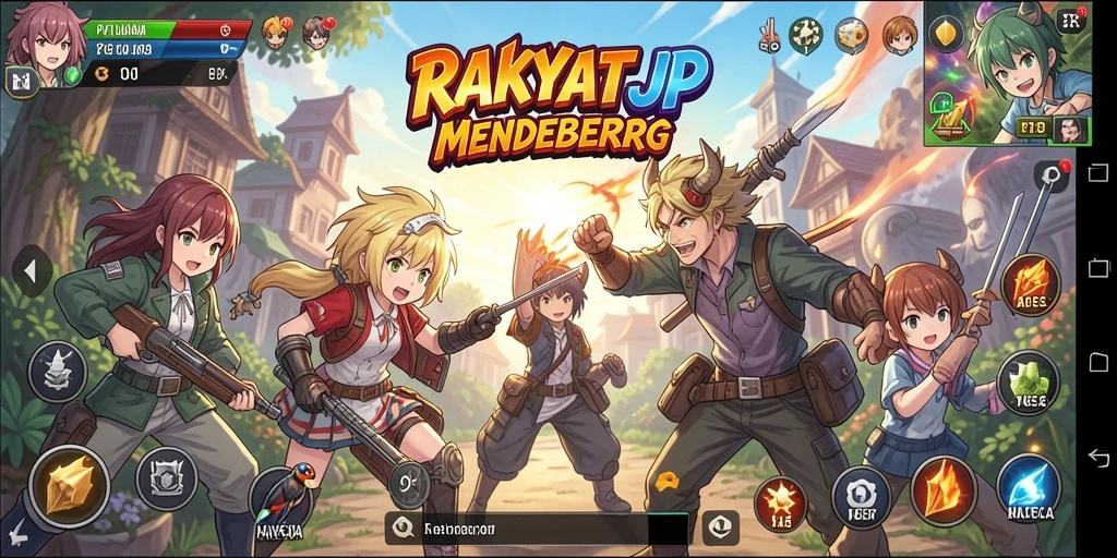 Tampilan grafis memukau dalam gameplay RAKYATJP.