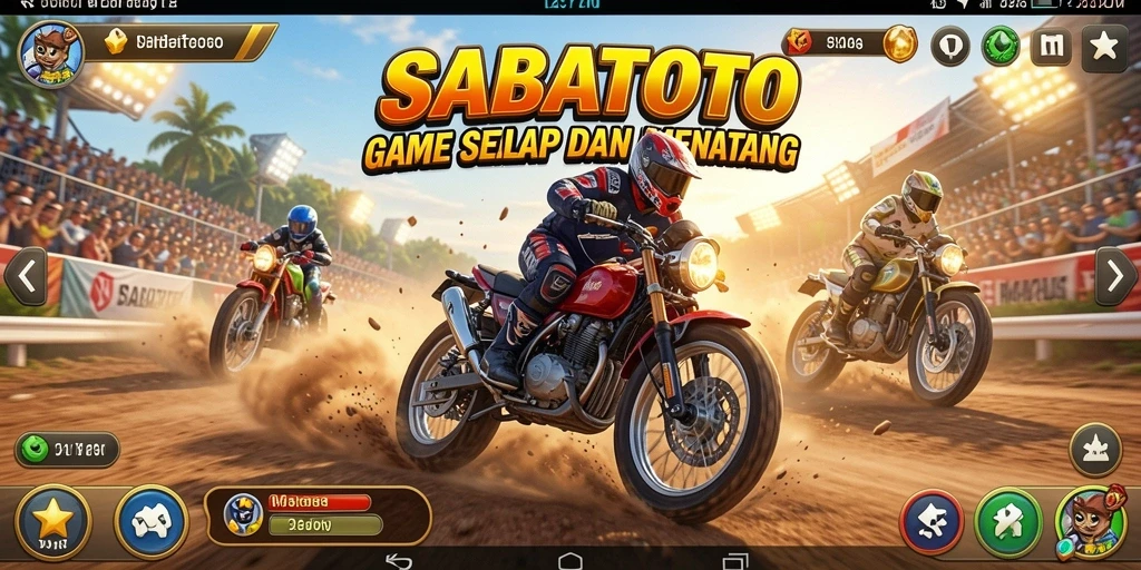 Gambaran gameplay balap di SABATOTO yang mendebarkan.