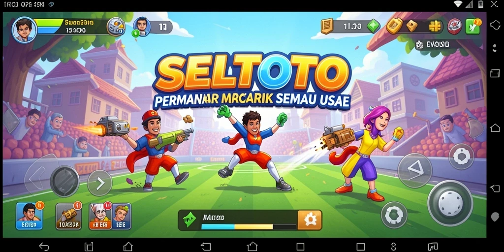 Tangkapan layar gameplay SELTOTO dengan grafis warna-warni dan desain yang menarik.