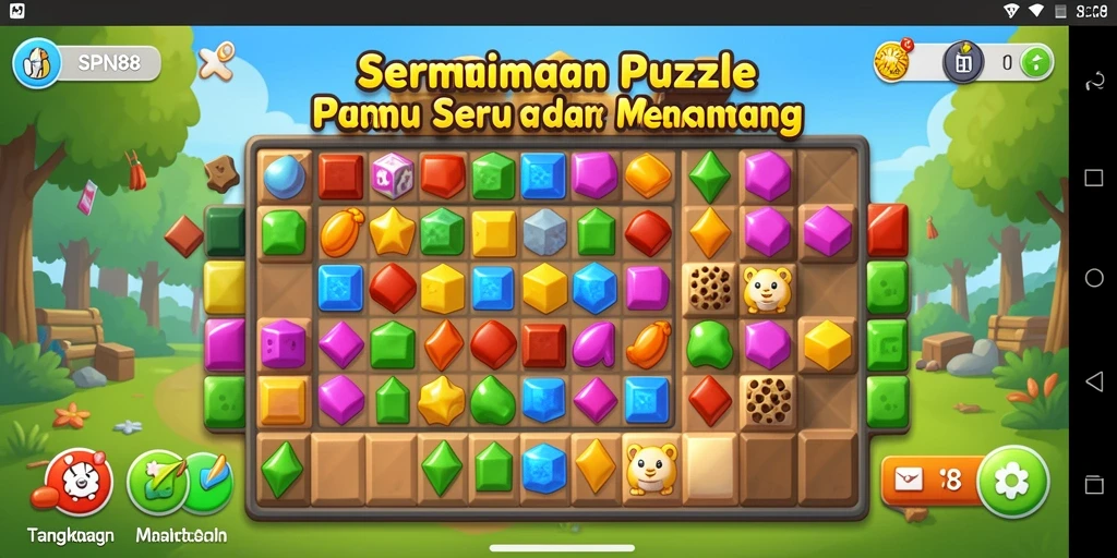 Tampilan gameplay menantang SPN88 dengan berbagai puzzle.