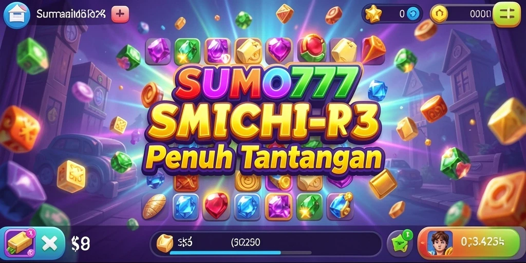 Tampilan gameplay SUMO777 yang penuh warna dan seru.