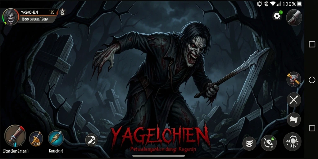 Gameplay menakutkan YAGAOHEN dengan suasana mencekam.
