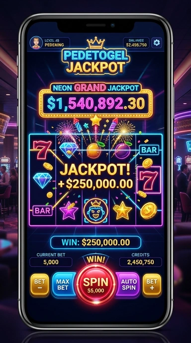 Tampilan beranda aplikasi pedetogel yang user-friendly.